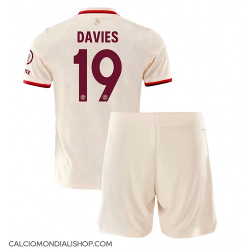 Maglie da calcio Bayern Munich Alphonso Davies #19 Terza Maglia Bambino 2024-25 Manica Corta (+ Pantaloni corti)